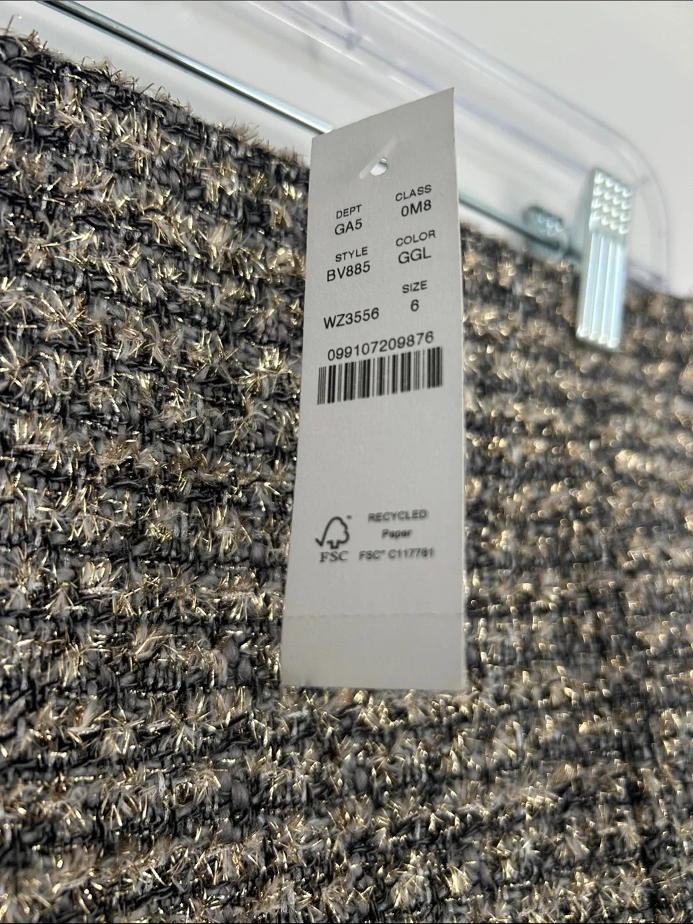 NWT J. Crew Collection Sparkly Tweed Mini Skirt